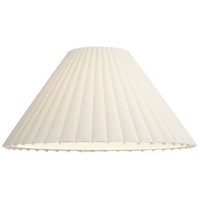 Collection 7" Top x 20 1/2" Bottom x 10 3/4" High x 12 1/2" Slant Lamp Shade Replacement Box Pleat Spider Harp Finial