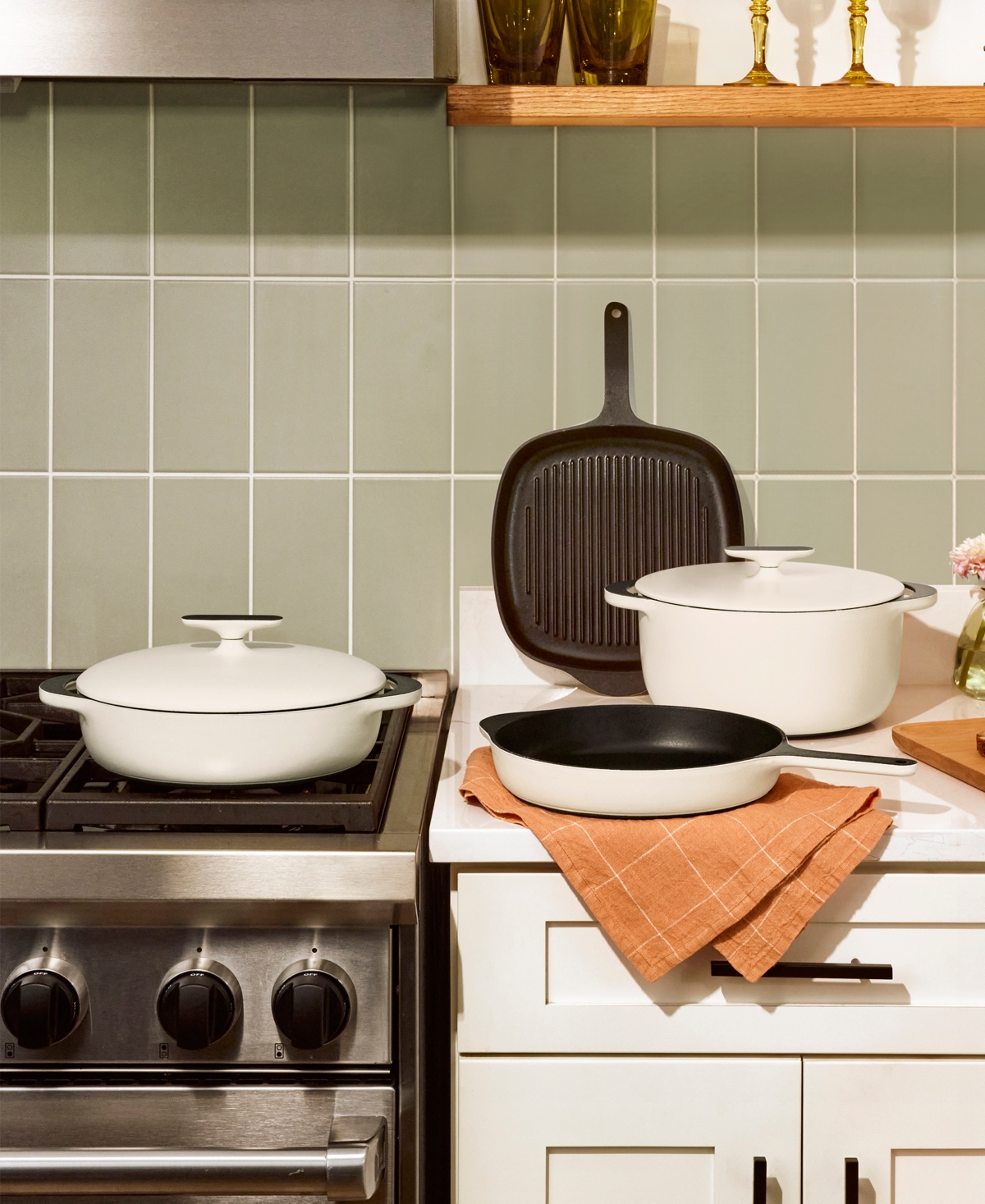 Caraway Enameled Cast Iron 3.5 Qt Braiser With Lid In Rust