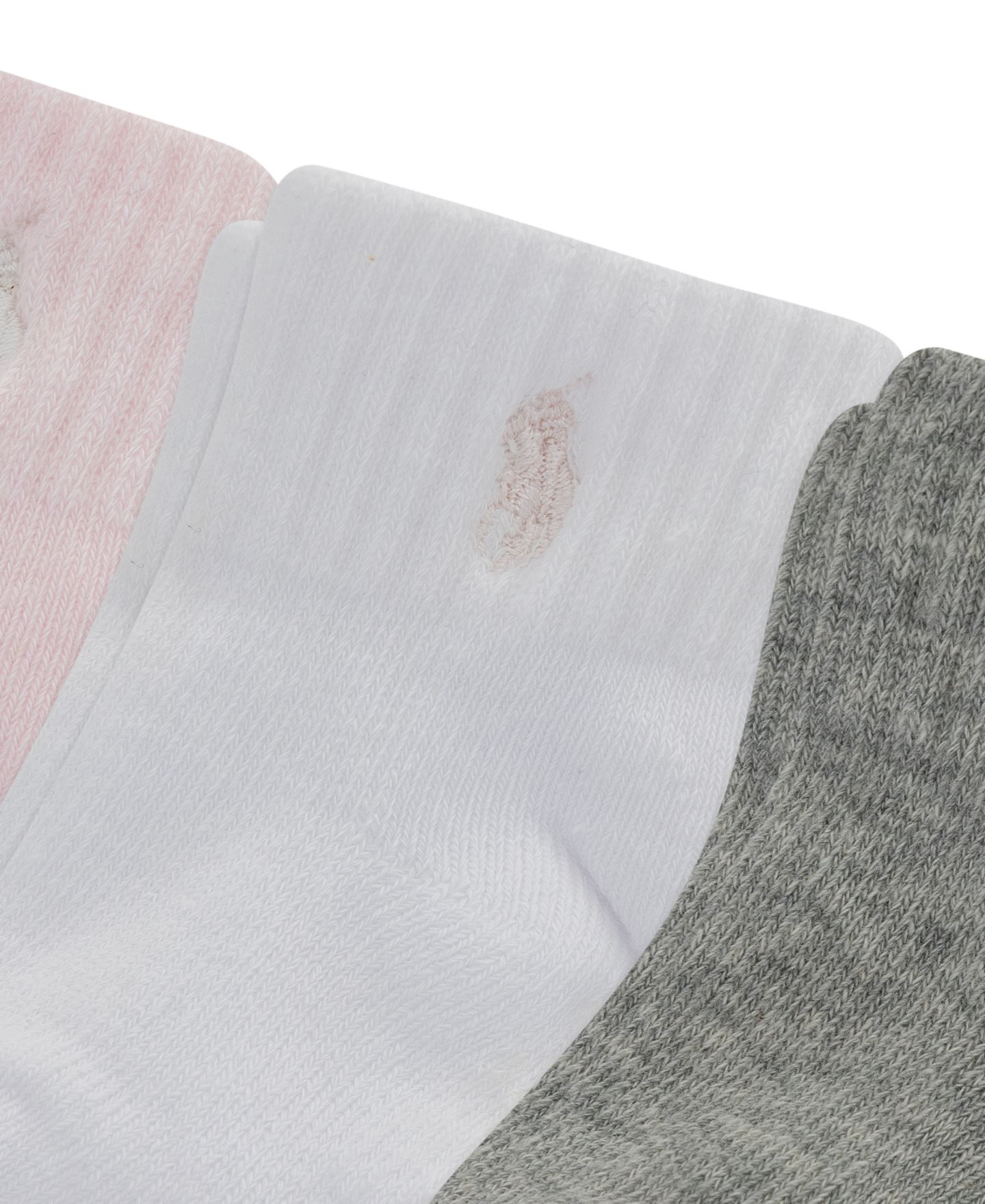 Детские спортивные короткие носки Polo Ralph Lauren для девочки, 6 пар, цвет: Розовый — фото 2