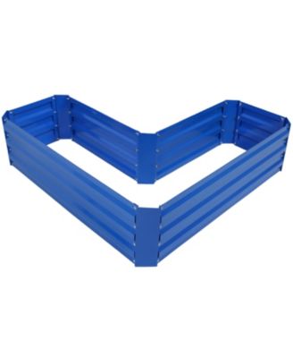 Galvanized Steel L-Shaped Raised Garden Bed