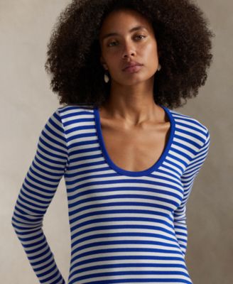 Women's Striped Scoopneck Dress