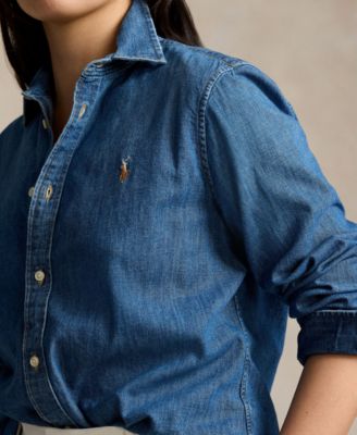 Women's Slim-Fit Denim Shirt