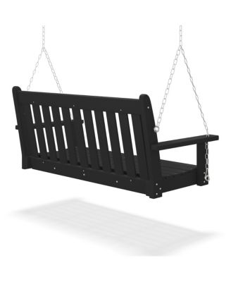 Outdoor Patio HDPE Hanging Front Porch Swing Bench