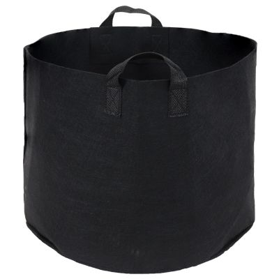 Garden Grow Bag with Handles Non-Woven Polypropylene Fabric, Black