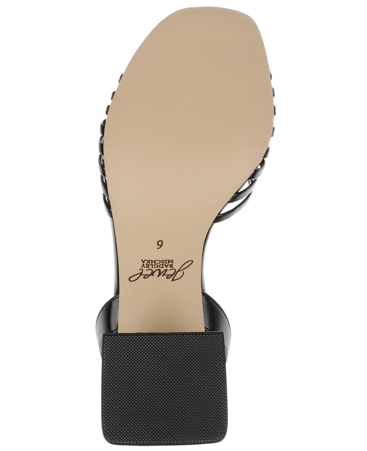 Женские сандалии Jewel Badgley Mischka Nariah Block Heel, цвет: Чёрный кожаный — фото 5