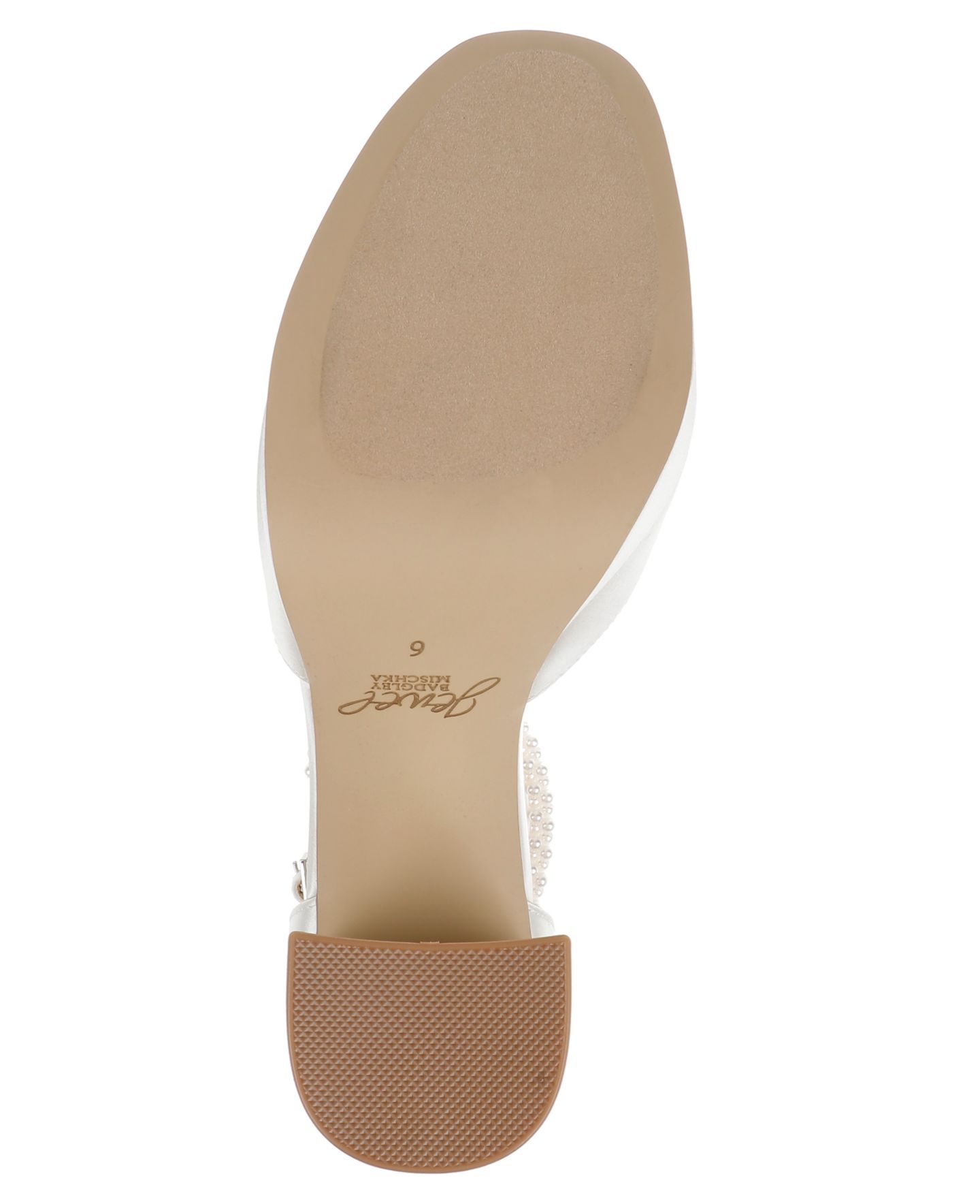 Женские туфли Jewel Badgley Mischka Noble Bridal Block Heel Pumps, цвет: Слоновая кость атласный — фото 5