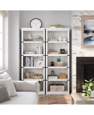 Farmhouse Book Shelf with Storage