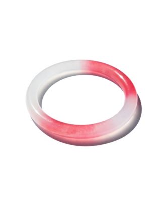 Blush skinny — Pink skinny round jade stone bangle