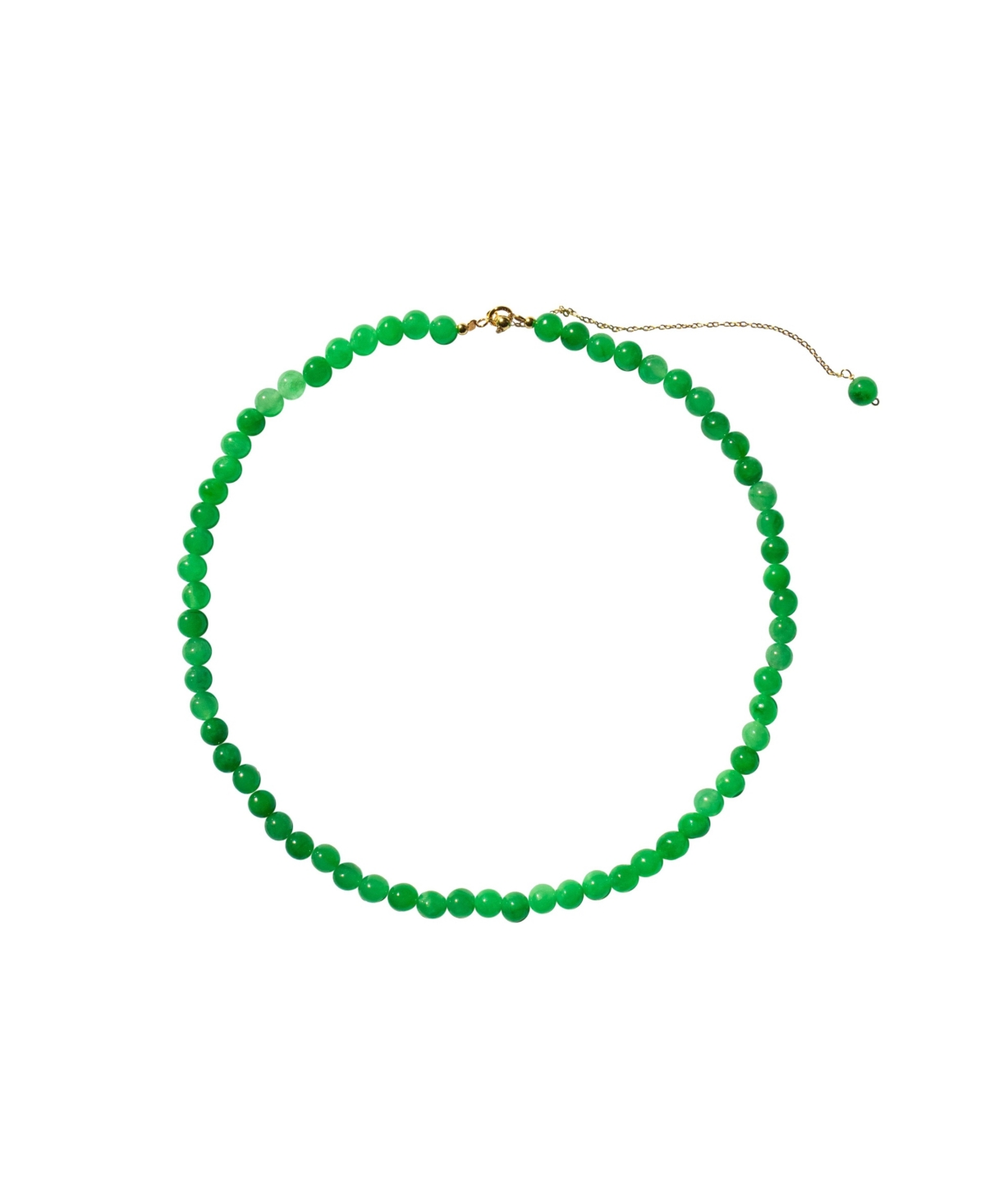 Lime &#x2014; Green jade beaded necklace - Green