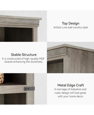 Farmhouse Book Shelf with Storage