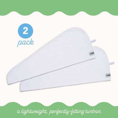 Microfiber Hair Towel Wrap, 2-Pack – Quick-dry turban for all hair types perfect for travel, home, women, men & kids