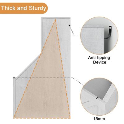 Kids Bookshelf, Wooden Toy Storage Organizer with Cubby