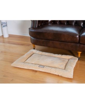 M01CMH-M Medium Pet Bed Mat , Dog Crate Soft Pad With Poly Fill Cushion, Beige