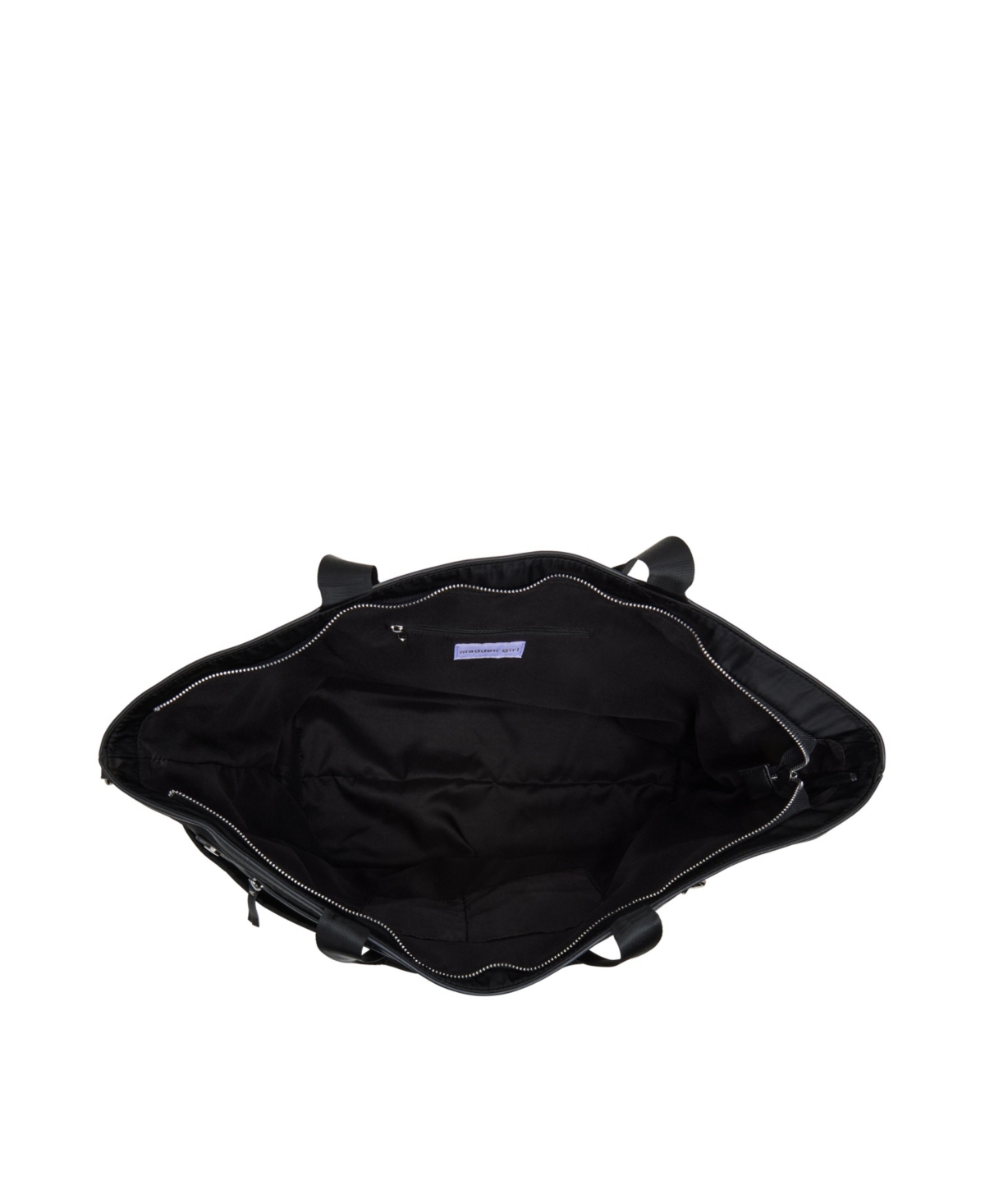 Madden Girl Polyester Small Weekender Duffle Bag With Pouch In Black