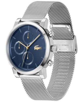 Men's Replay Silver Tone Stainless Steel Mesh Bracelet Watch, 44mm