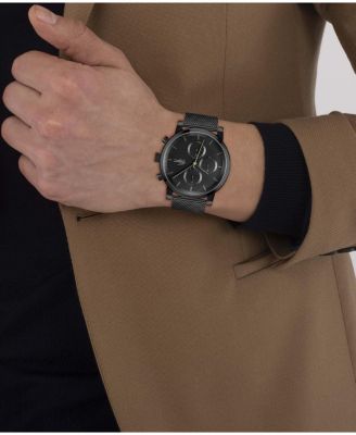 Men's Replay Ionic Plated Black Stainless Steel Mesh Bracelet Watch, 44mm