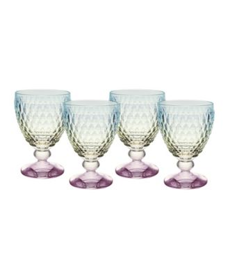 Boston Red Wine Glasses, Set of 4 