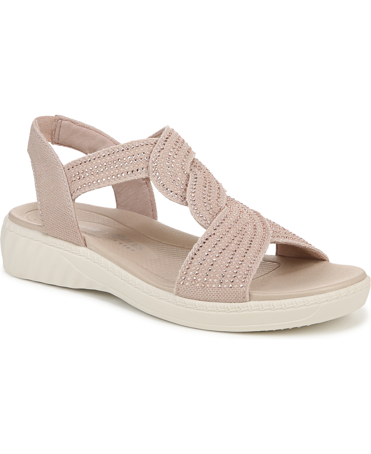 Women's Lilly Bright Washable Strappy Sandals - Bright White Stretch Fabric