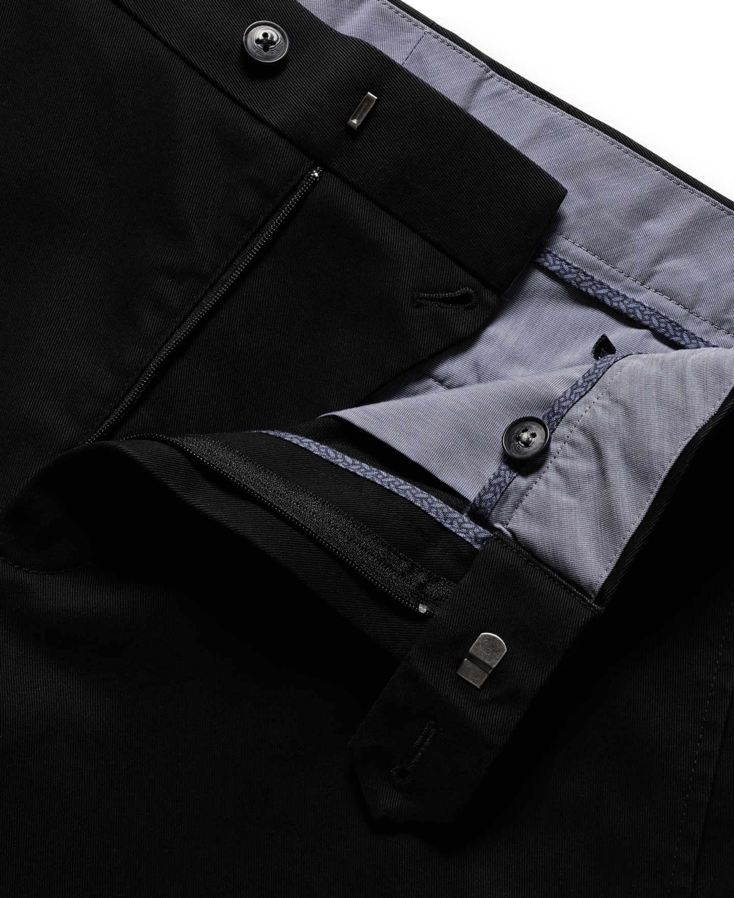 Мужские брюки Charles Tyrwhitt Ultimate Non-Iron Chino, цвет: Чёрный — фото 3
