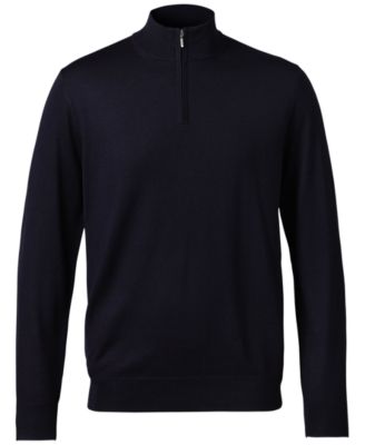 Men's Long Sleeve Quarter-Zip Merino Wool Sweater