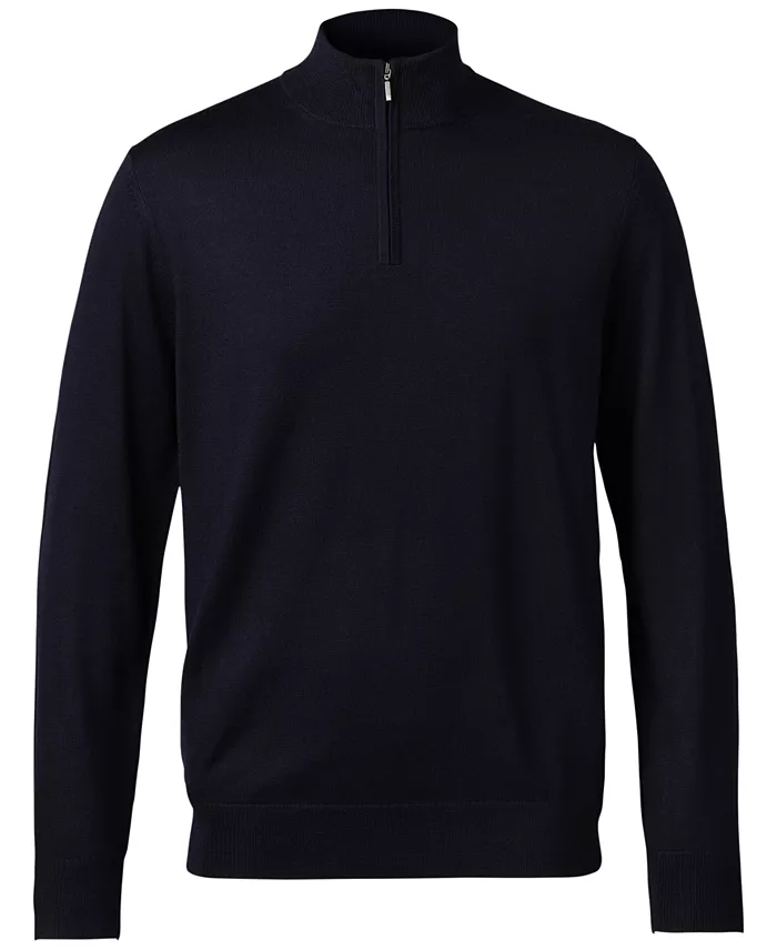 Men's Long-Sleeve Quarter-Zip Merino Wool Sweater - thumbnail 3