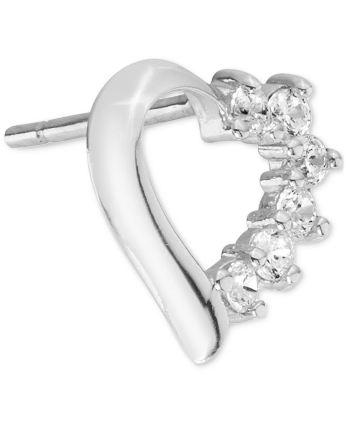 Macy's Cubic Zirconia (1/4 Ct. T.w.) Bow Post Earrings In Sterling Silver (also Available In 14k Gold Over In Silver