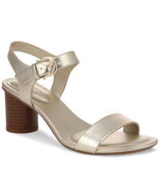 Giani Bernini - Women's Hadleyy Cylinder Stacked-Heel Dress Sandals