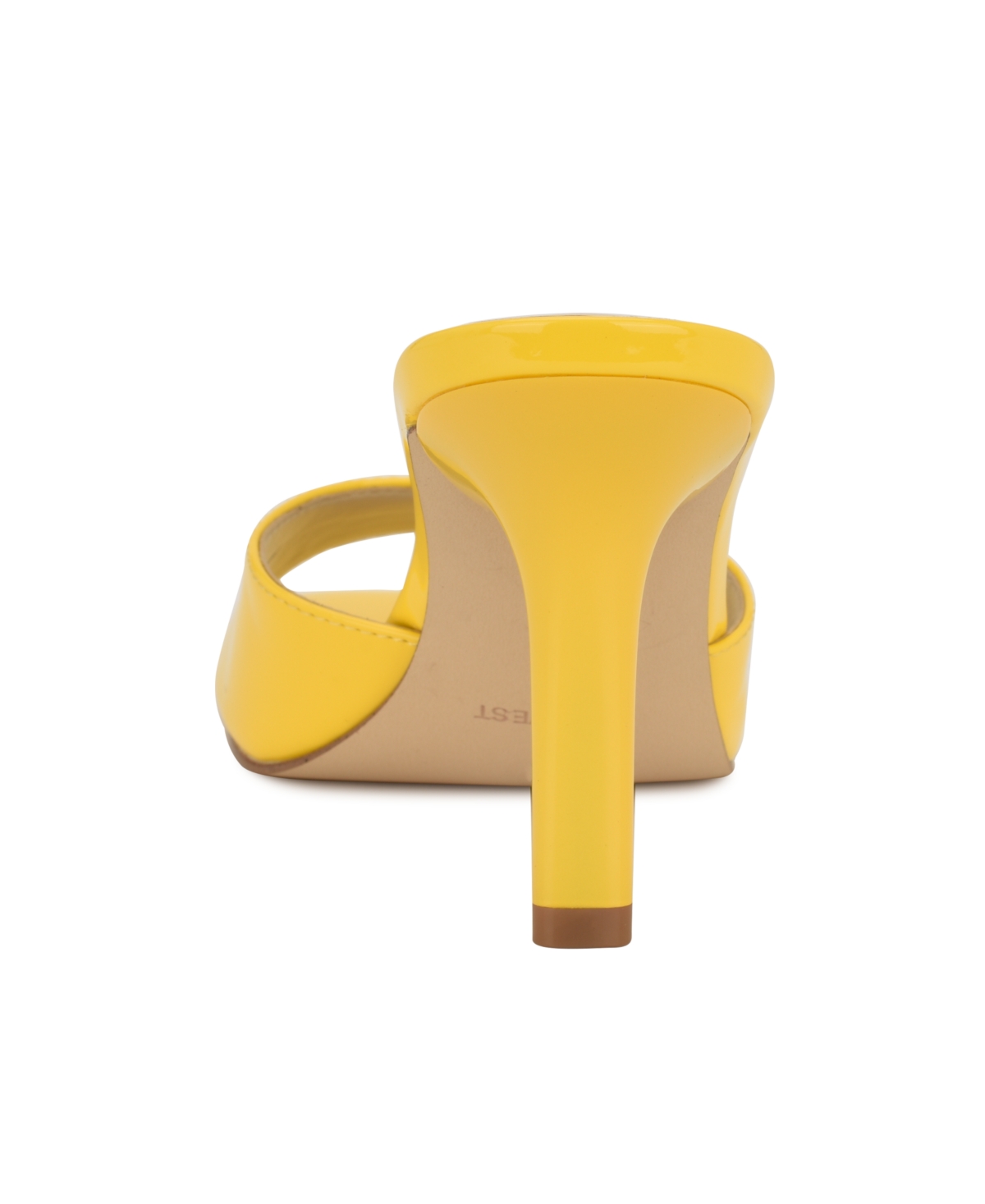 Nine West Women's Disko Square Toe Dress Sandals In Yellow Patent