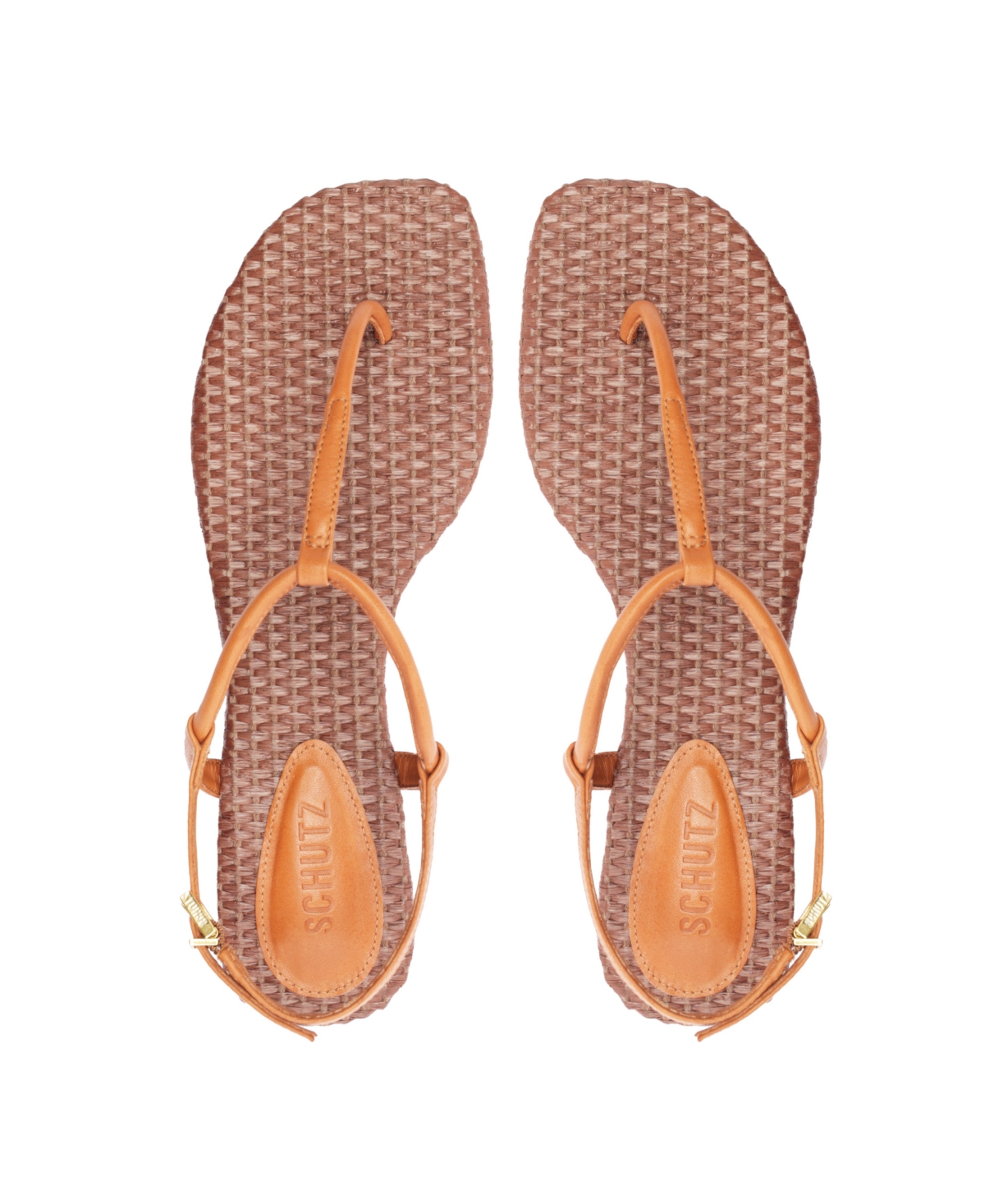 SCHUTZ WOMEN'S ELSHA ROUND TOE FLAT SANDALS 