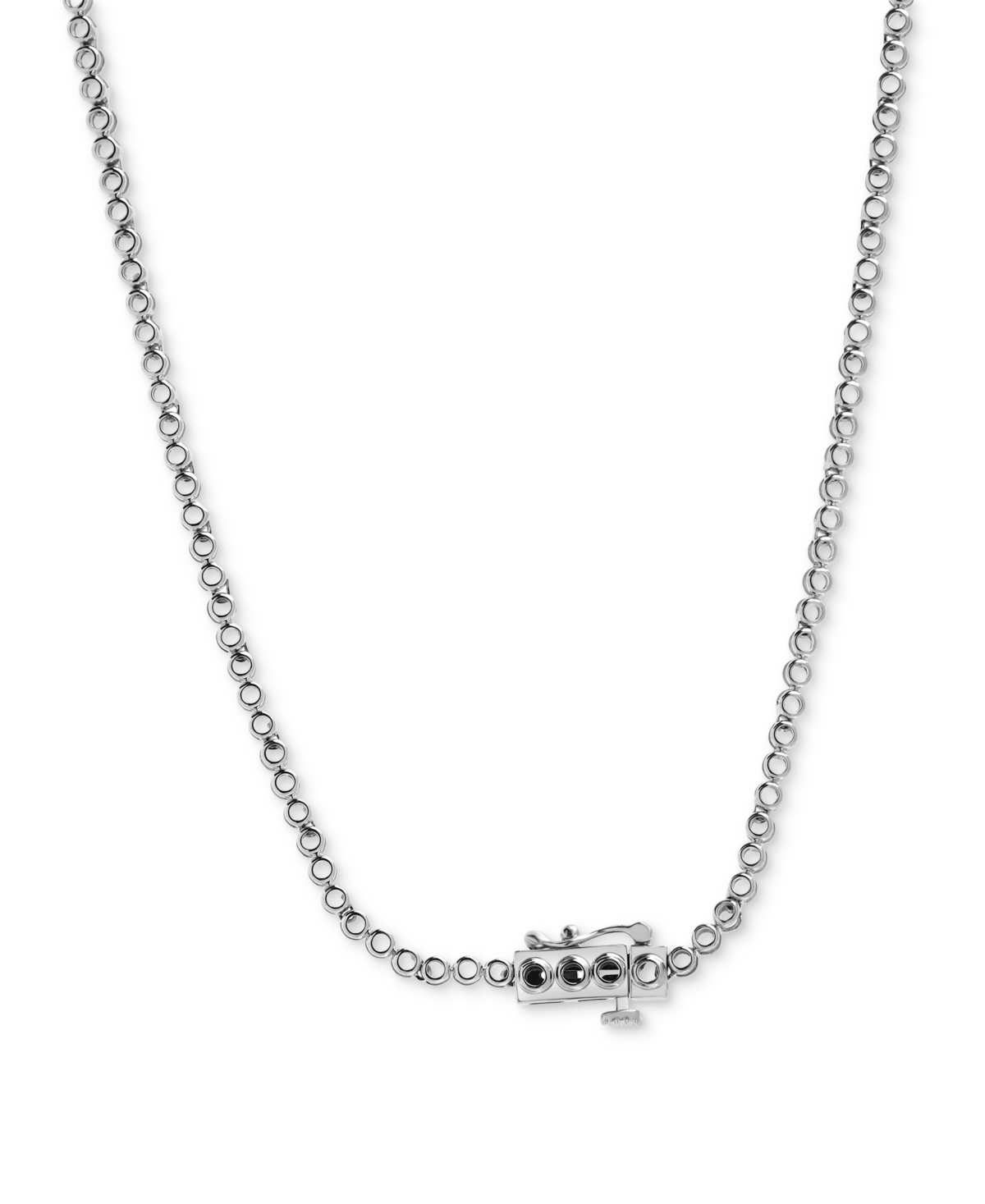 Macy's Diamond Necklace (1 Ct. T.w.) In 10k White Gold In White Gold