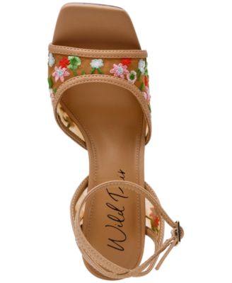 Erynn Dress Embroidered High Heel Sandals, Exclusively at Macy's