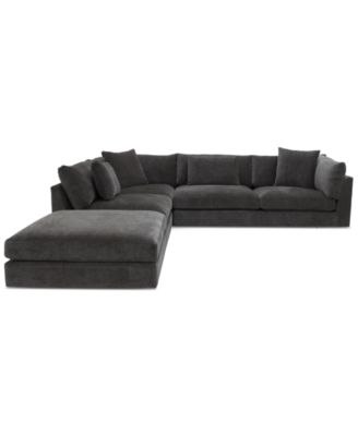 CLOSEOUT! Merten 3-Pc. Fabric Sectional Sofa, Exclusively at Macys