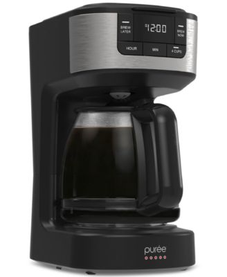 Tzumi - Puree 12-Cup Programmable Glass-Carafe Coffee Maker