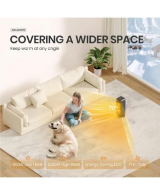 1500W Smart Heater AT-SH40-WF: Wi-Fi & voice control, programmable thermostat, 12H timer, quiet portable heating for indoor use