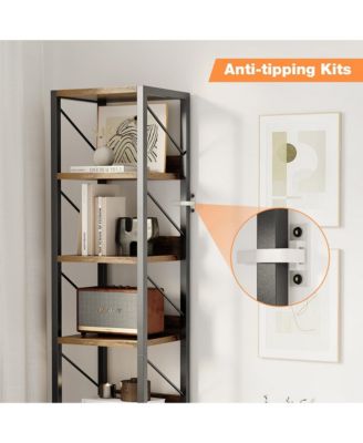 Narrow Bookshelf 6 Tier Tall Bookcase