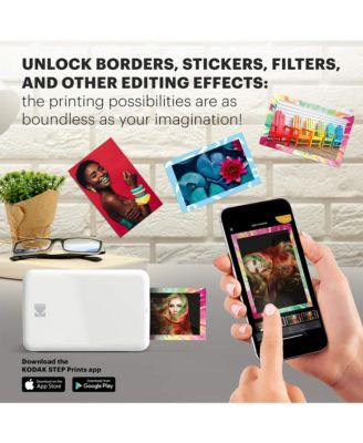 Step Mobile Instant Photo Printer 2x3", & Zink Photo Paper (75 Sheets) Bundle