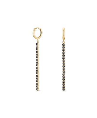 Tennis Earrings In Plated Stainless Steel