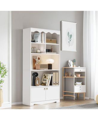 5-Tier Bookcase, Wooden Bookshelf Storage Organizer