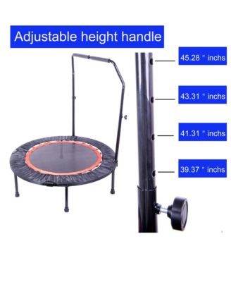 40 Inch Mini Exercise Trampoline Fitness Rebounder Trampoline with Safety Pad Max. Load 300LBS