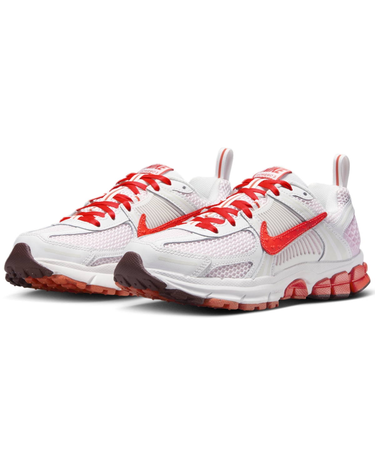 Nike Big Girls Vomero 5 Casual Sneakers From Finish Line In White,light Crimson
