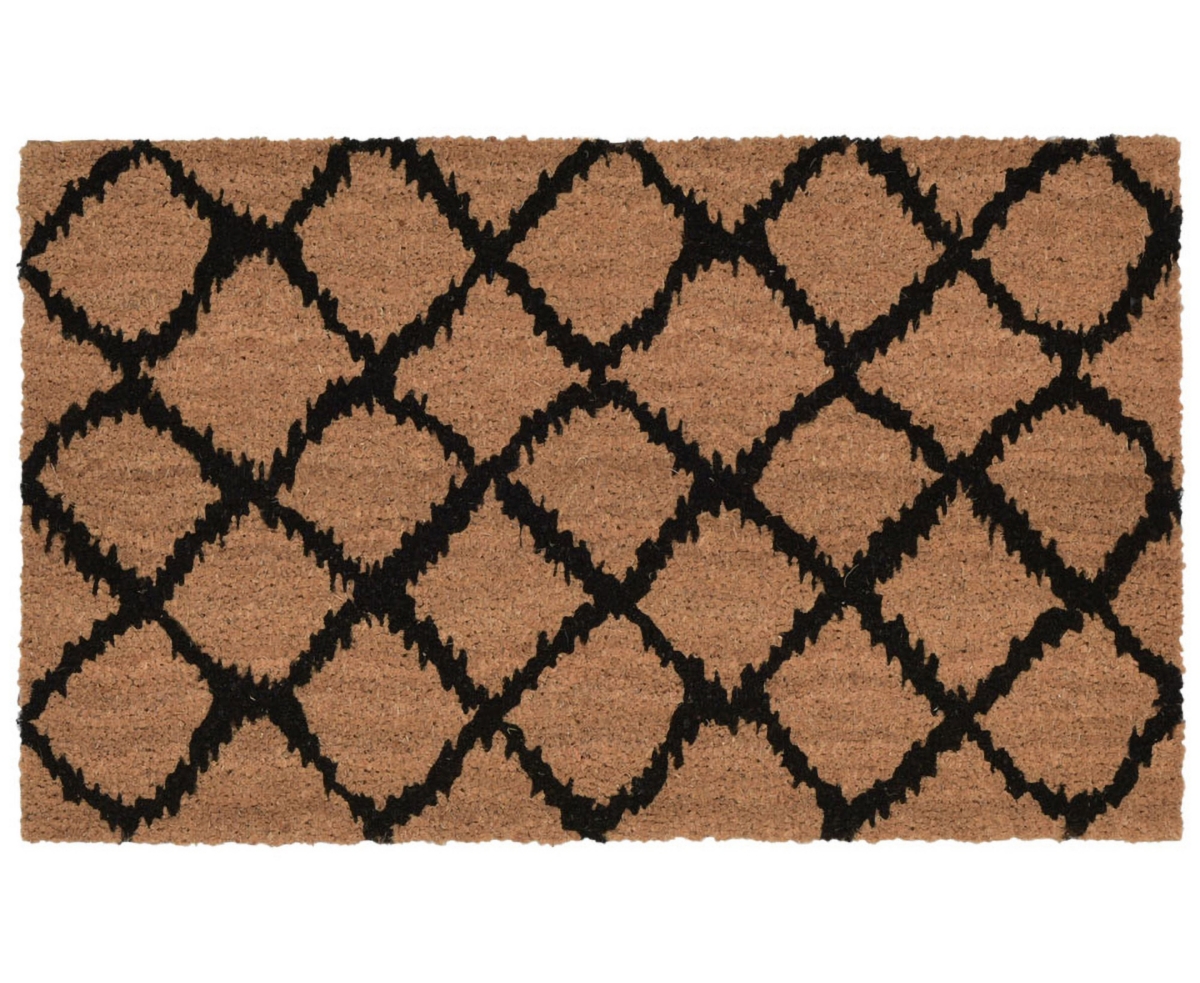 Liora Manne Natura Ikat Lattice 2'x3' Area Rug In Black
