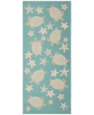 Liora Manne' - Esencia Turtle and Stars 1'11"x4'11" Runner Area Rug