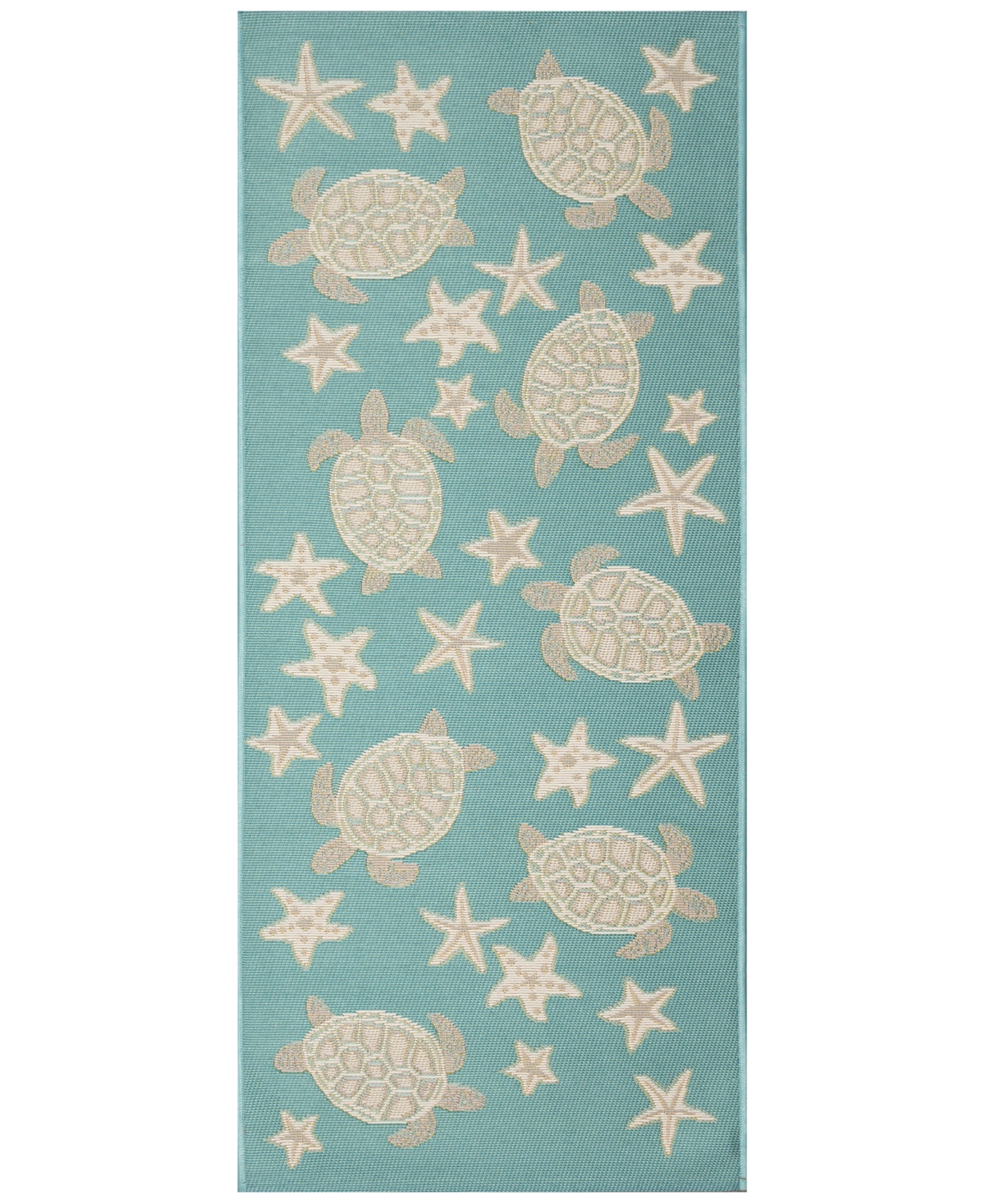 Liora Manne Esencia Turtle And Stars 1'11"x4'11" Runner Area Rug
