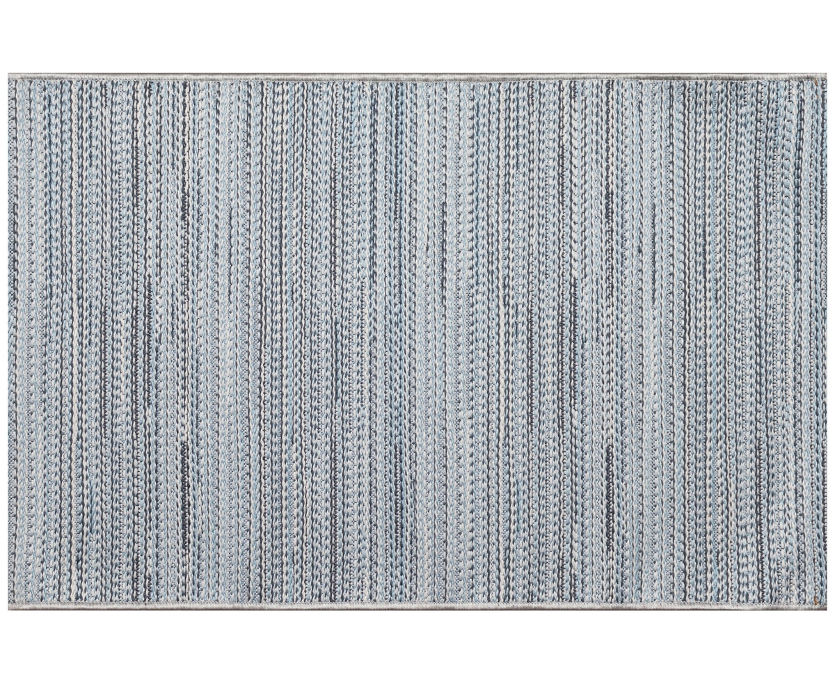 Shop Liora Manne Miranda Tweed Stripe 2'x2'10" Area Rug In Denim