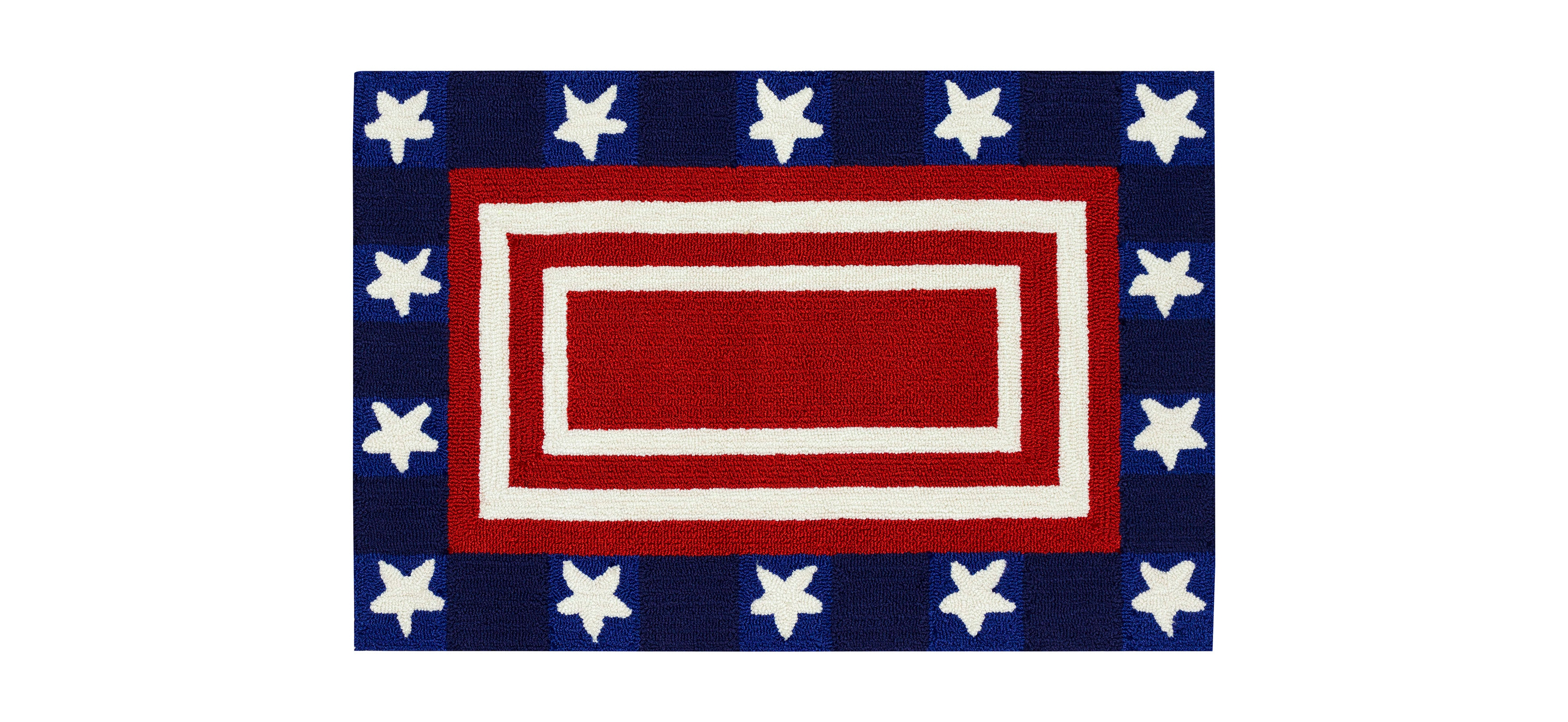 Liora Manne' Frontporch Patriotic Pendant 1'8"x2'6" Area Rug