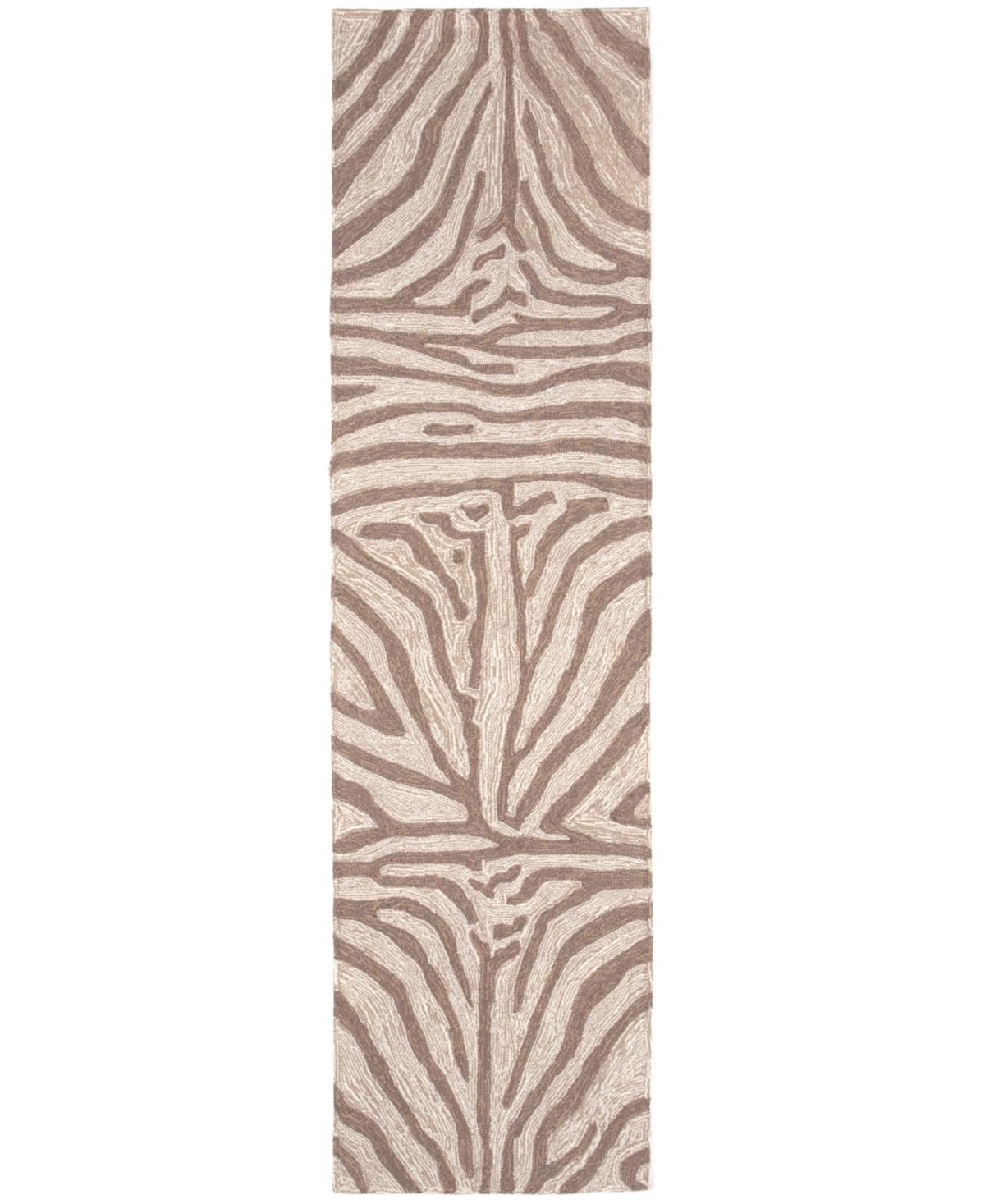 Liora Manne Ravella Zebra 2'x8' Runner Area Rug In Brown
