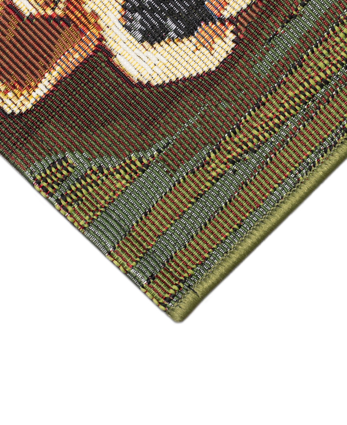 Liora Manne Esencia Nap In A Cap 2'x2'10" Area Rug In Green,red