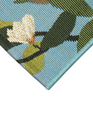 Liora Manne Esencia Floral Finches Rug Collection In Blue