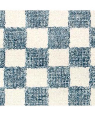 Liora Manne' Savannah Checkerboard 2'x7'6" Runner Area Rug