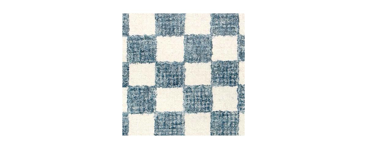 Liora Manne Savannah Checkerboard 2'x7'6" Runner Area Rug In Blue